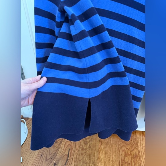 COS High Neck Striped Knitted Sweater Organic Cotton Navy Blue Size XS - Picture 5 of 10